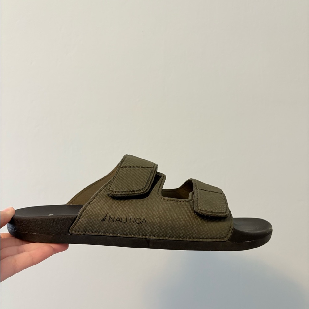 Nautica Men's Olive Velcro Sandals 11